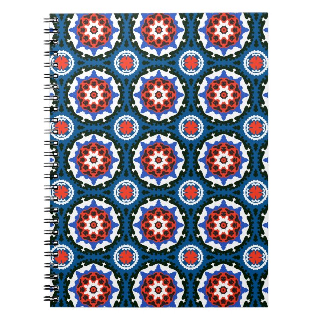 Cuaderno Patrón Suzani con ornamento audaz (Frente)