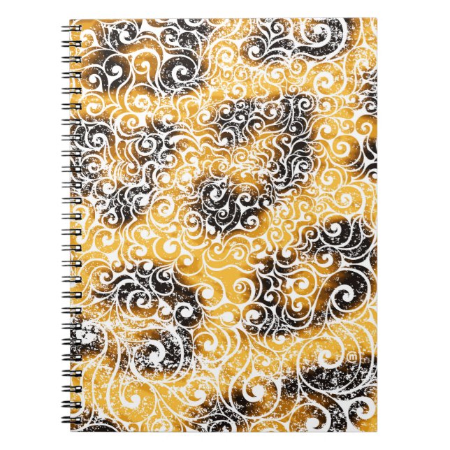 Cuaderno Patrón Swirly Leopard (Frente)