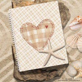 Cuaderno Patrón tartán moderno y cuadernillo de corazón Bro