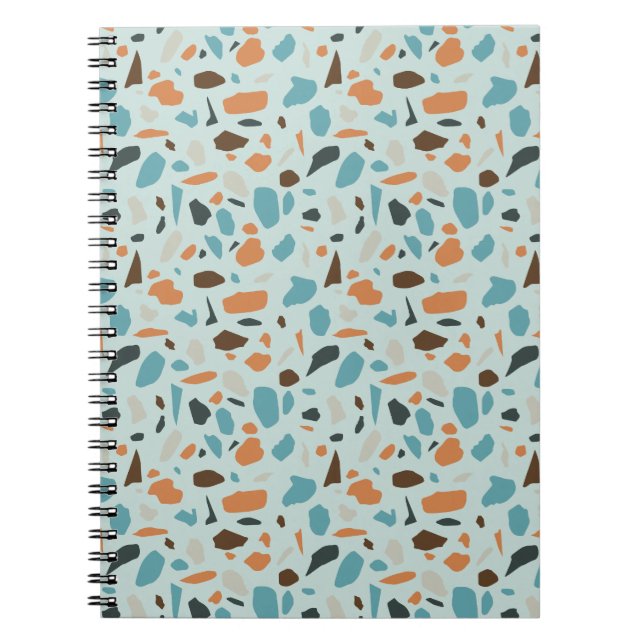 Cuaderno Patrón Terrazzo Azul (Frente)