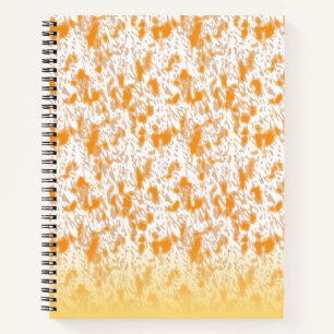 Cuaderno Patrón textil con un vibrante naranja y gol