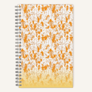 Cuaderno Patrón textil con un vibrante naranja y gol