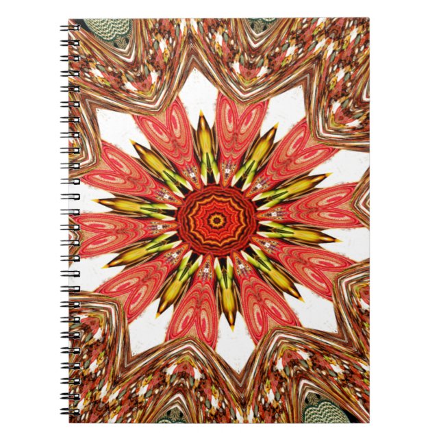 Cuaderno Patrón tradicional africano asiático con bordes ma (Frente)