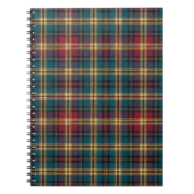 Cuaderno Patrón tradicional de tartán escocés real a cuadro (Frente)