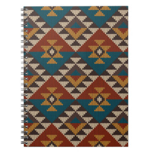 Cuaderno Patrón tradicional tribal azteca sin costura en w