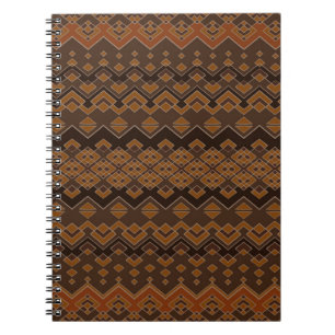 Cuaderno Patrón transparente azteca. Impresión tribal azt