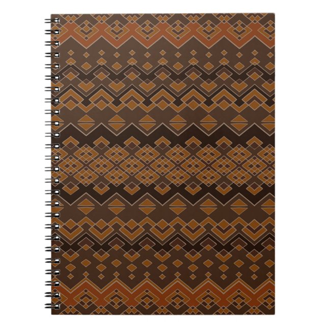 Cuaderno Patrón transparente azteca. Impresión tribal aztec (Frente)