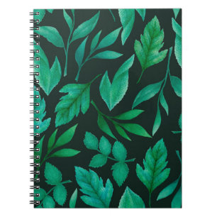 Cuaderno Patrón transparente de acuarela con azul pintado a