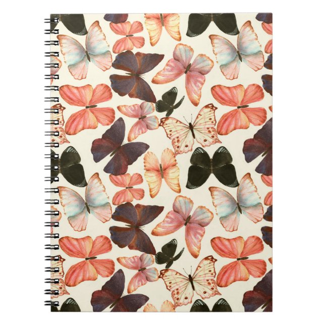 Cuaderno Patrón transparente de acuarela dibujada a mano co (Frente)