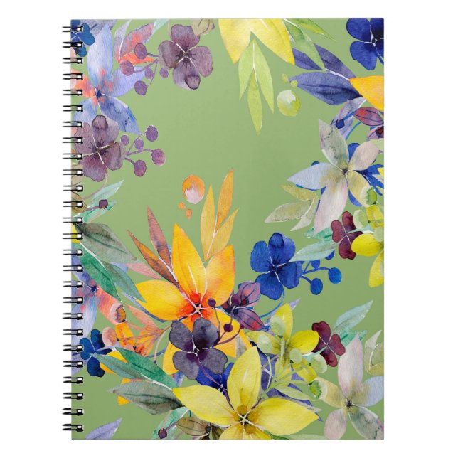 Cuaderno Patrón transparente de acuarela. Imagen en blanco (Frente)
