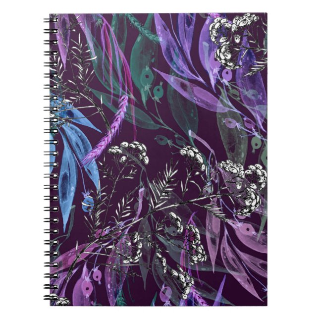 Cuaderno Patrón transparente de acuarela. Rama con wat de b (Frente)