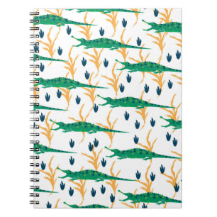 Cuaderno Patrón transparente de cocodrilos. animales person
