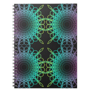 Cuaderno Patrón transparente de encaje geométrico abstracto