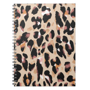 Cuaderno Patrón transparente de impresión leopardo