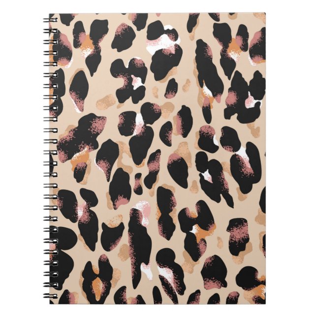 Cuaderno Patrón transparente de impresión leopardo (Frente)