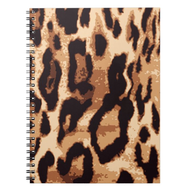 Cuaderno Patrón transparente de impresión leopardo (Frente)