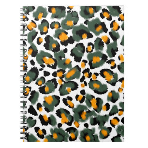 Cuaderno Patrón transparente de impresión leopardo