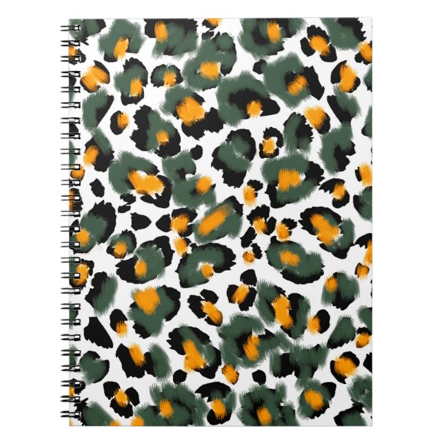 Cuaderno Patrón transparente de impresión leopardo (Frente)