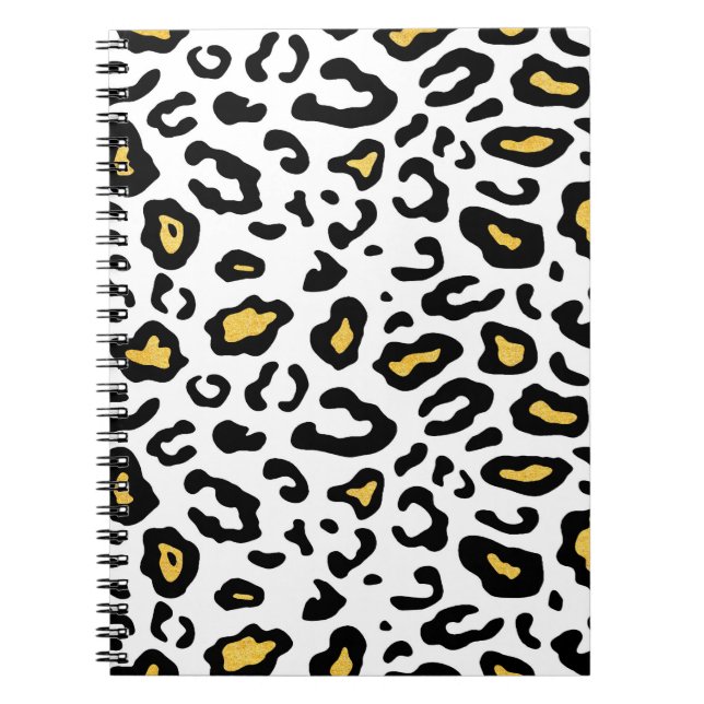 Cuaderno Patrón transparente de piel de leopardo (Frente)