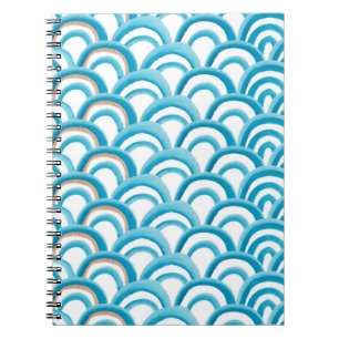 Cuaderno Patrón transparente de pintura acuarela con ondula