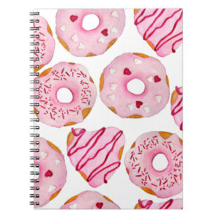 Cuaderno Patrón transparente dibujado a mano con color de a