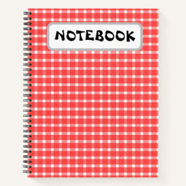 Cuaderno Patrón transparente rojo y blanco