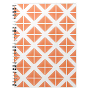 Cuaderno Patrón triangular de moda naranja