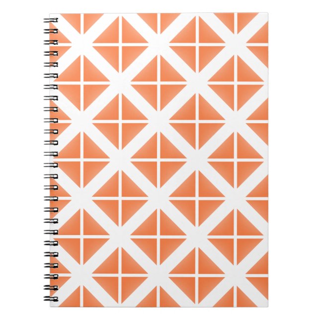 Cuaderno Patrón triangular de moda naranja (Frente)