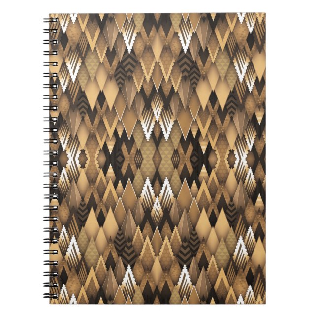 CUADERNO PATRÓN TRIANGULAR RÚSTICO TRIBAL (Frente)
