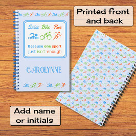 Cuaderno Patrón triatlón bicicleta de nado correr lema depo