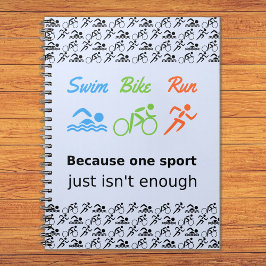 Cuaderno Patrón triatlón bicicleta de nado recorrido cita d