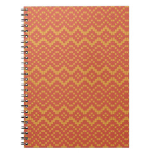 Cuaderno Patrón tribal egipcio Naranja rojo y amarillo