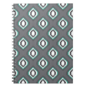 Cuaderno Patrón tribal geométrico retro ikat