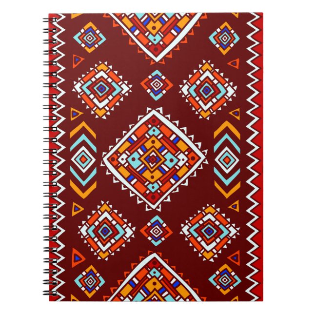Cuaderno Patrón tribal tradicional de estilo étnico (Frente)