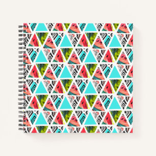Cuaderno Patrón tropical abstracto colorido