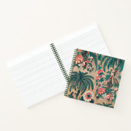 Cuaderno Patrón tropical floral de Chintz vintage