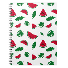 Cuaderno patrón tropical, patrón de sandía, mar tropical