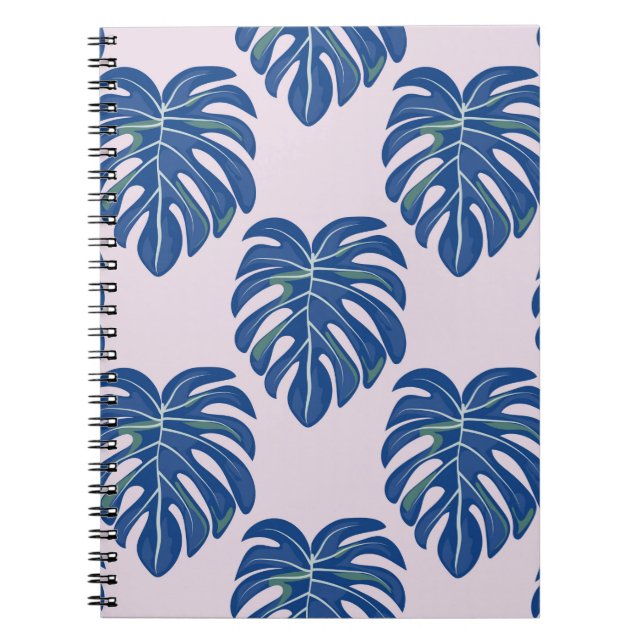Cuaderno Patrón tropical sin costuras con hojas. Hermoso t (Frente)