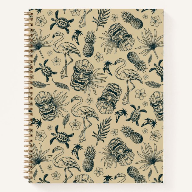 Cuaderno Patrón tropical vintage (Anverso)
