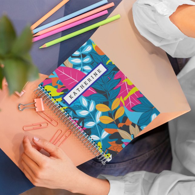 Cuaderno Patrón trópico audaz de hojas para mentes creativa (Subido por el creador)