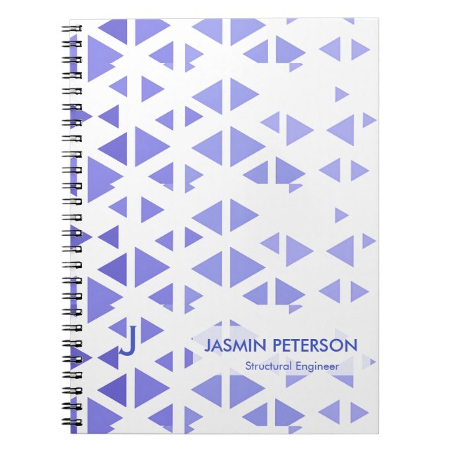 Cuaderno Patrón Único de Triángulo Azul (Frente)