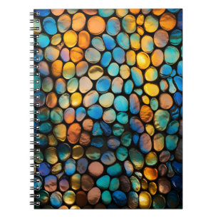 Cuaderno Patrón único de ventana de vidrio manchado de colo