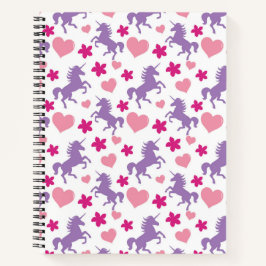 Cuaderno Patrón Unicorns y Hearts