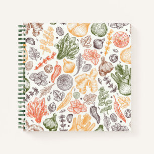 Cuaderno Patrón vegetal de los jardines de cocina