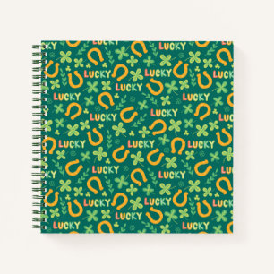 Cuaderno Patrón verde LUCKY irlandés