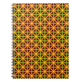 Cuaderno Patrón verde y amarillo inspirado en el Naranja re