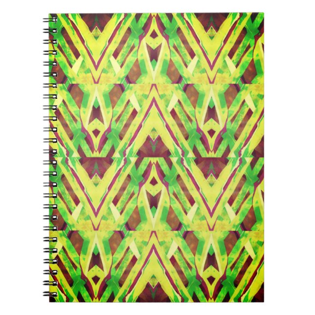 Cuaderno Patrón verde y marrón (Frente)