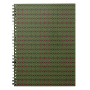 Cuaderno Patrón verde y rojo sin foco minimalista