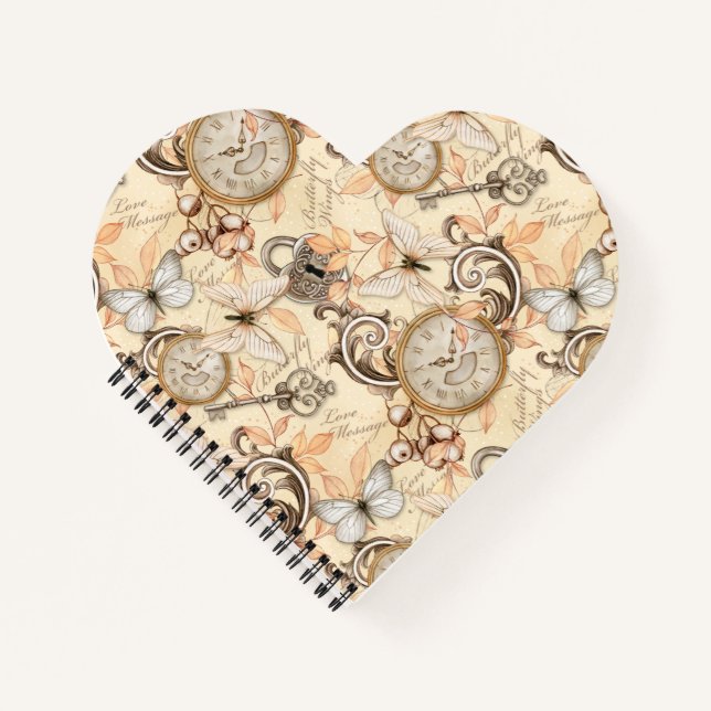 Cuaderno Patrón victoriano vintage Shabby Chic Country (Anverso)