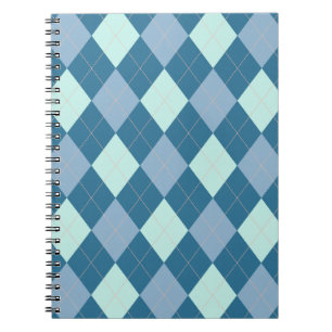 Cuaderno Patrón Vintage Argyle Azul